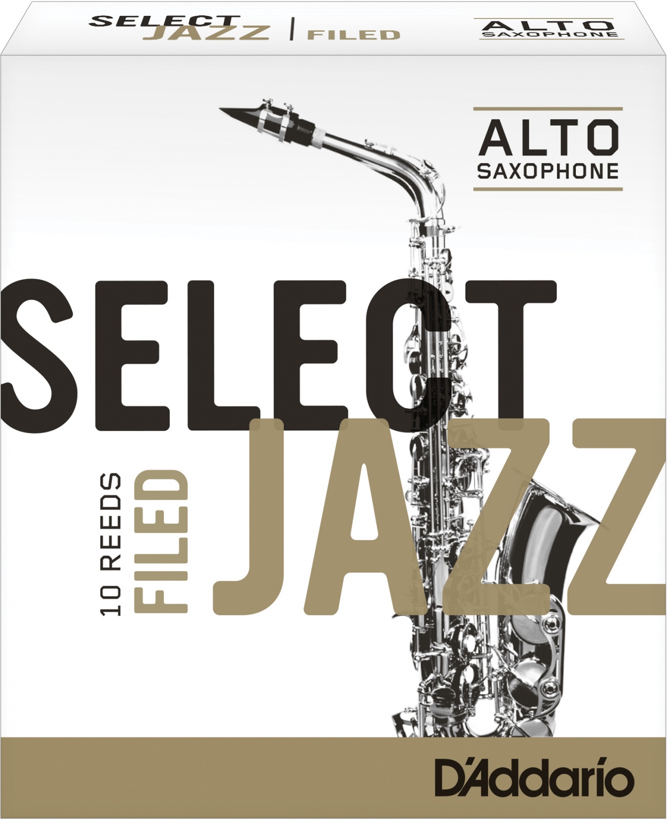 D'Addario Select jazz filed force 3 Medium - boîte de 10 anches pour saxophone alto