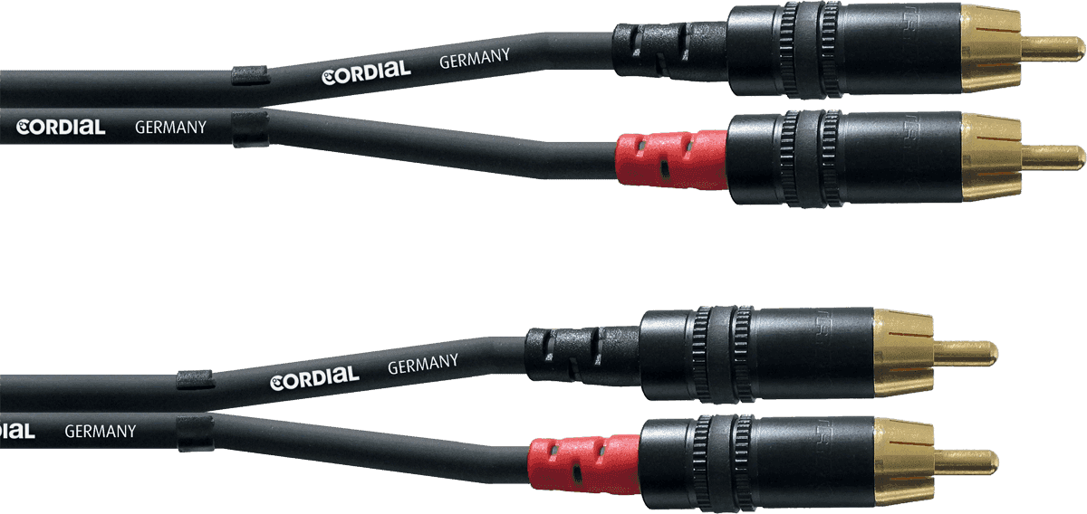 Cordial CFU0.9CC - câble audio double rean 2x 2 rca dorés 0,9m
