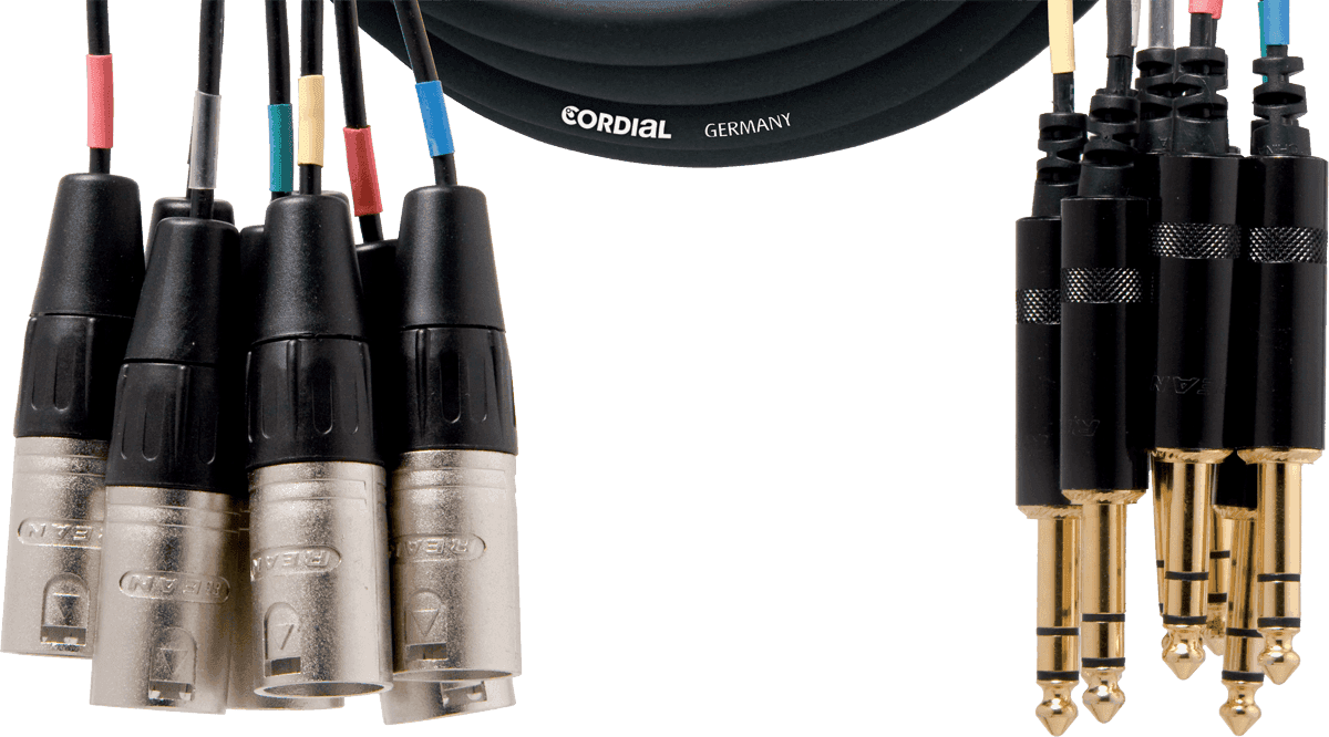 Cordial CML8-0MV3C - multipaire rean 8x xlr m/8x jacks stéréo m 3m