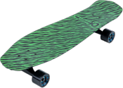 Skateboard Charvel neon green Bengal stripe by Aluminati