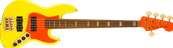 MonoNeon Jazz Bass V, Maple Fingerboard, Neon Yellow