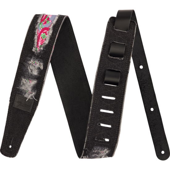 Fender x Wrangler Ripped Denim Strap, Black