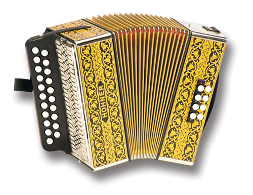 Hohner 2915 - Accordéon Diatonique Sol/Do avec bretelles et fixations , sans housse