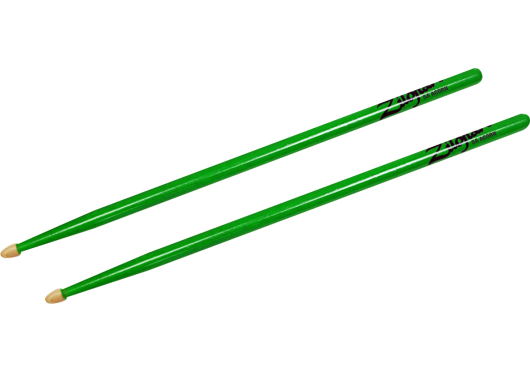 Zildjian 5ACWDGG > Baguettes de batterie 5A acorn neon vert