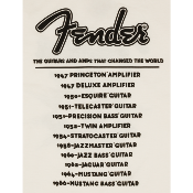 T-shirt Fender Wordl tour vintage white L