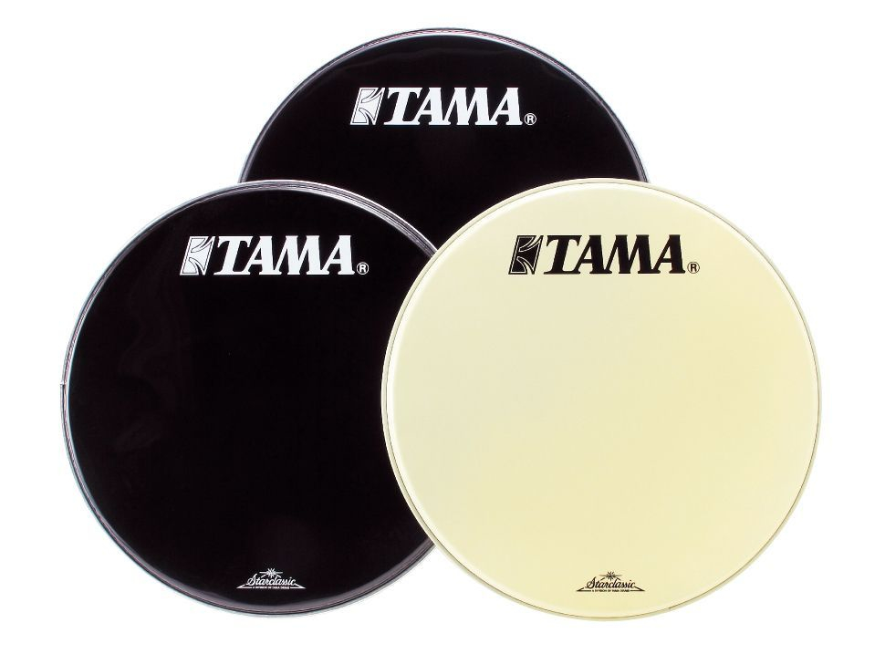 Tama BK20BMTT - peau de résonnance noire 20 logo Tama Starclassic