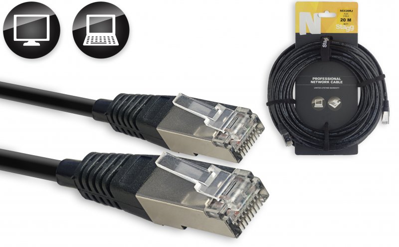 Stagg NCC20RJ - Câble Ordinateur Ethernet RJ45 / RJ45 - 20M