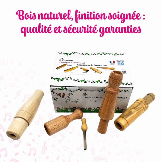 Fuzeau 78321 - Coffret de 5 appeaux Oiseaux de la basse-cour