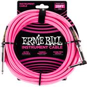 --- DISCONTINUE ---Ernie Ball CABLE JACK ERNIE BALL TISSE DROIT/COUDE 7M62 ROSE