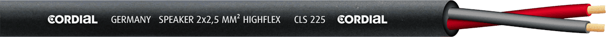 Cordial CLS225BLACK100 - bobine câble hp cls 225 noir - 100m