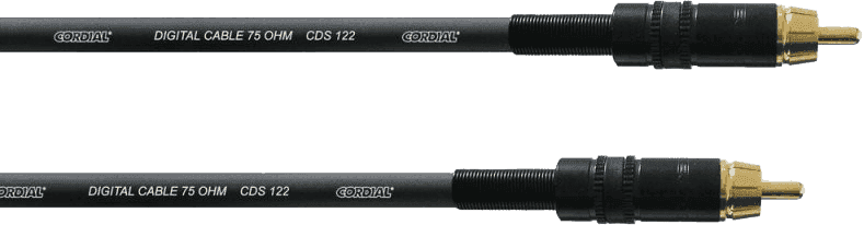 Cordial CPDS1CC - câble numérique spdif 2x rca plaqué or 1m