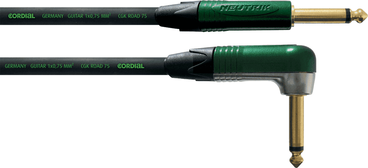 --- DISCONTINUE ---Cordial CRI9PR - câble instru neutrik 6,35mm doré droit/coudé 9m