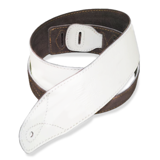 Sangle Soldier cuir blanc artique surpiqué
