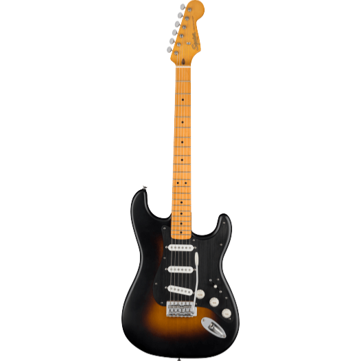 --- DISCONTINUE ---40th Anniversary Stratocaster, Vintage Edition, Maple Fingerboard, Black Anodized Pickguard, Satin Wide 2-Color Sunburst