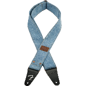 Fender x Wrangler Riveted Denim Strap, Light Indigo