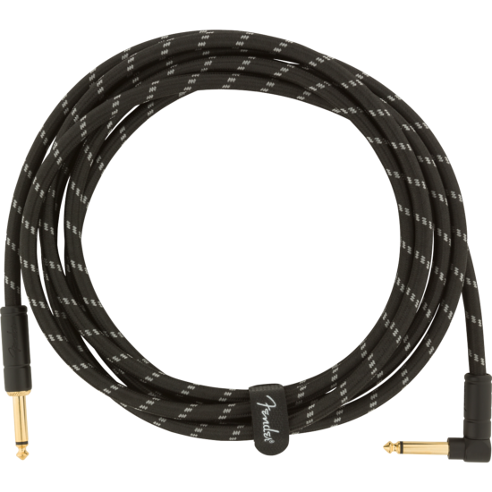 Deluxe Series Instrument Cable, Straight/Angle, 10', Black Tweed