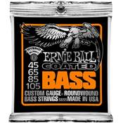 Ernie Ball 3833 Jeu de cordes basse Hybrid Slinky coated 45-105