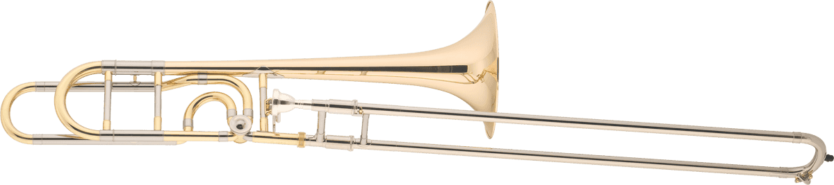 Jupiter JTB1150FROQ - Trombone ténor complet Sib/Fa, pavillon cuivre rose  Open Wrap