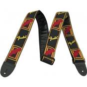 Fender Sangle 2'' Monogrammed Black/Yellow/Red