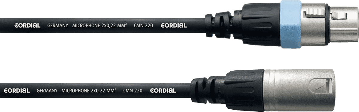 Cordial CCM0.5FM - câble micro rean xlr mâle/xlr femelle 0.5m