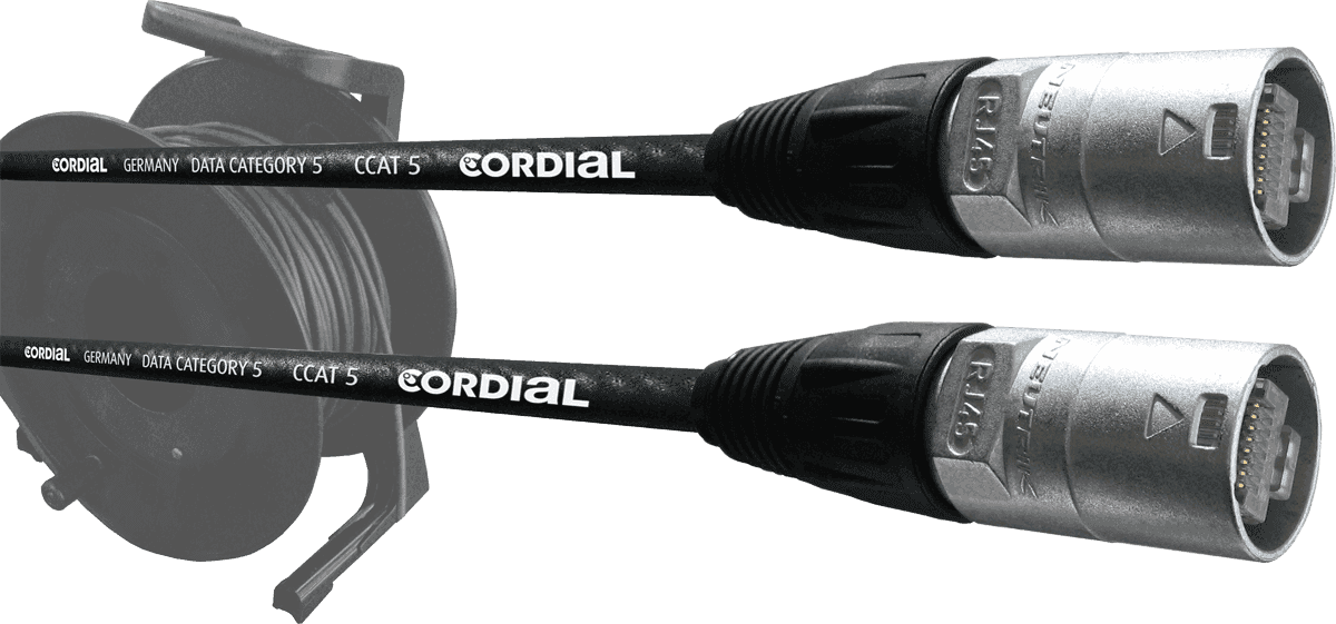 Cordial CSE50-NN5-SD - bobine de scène ccat 5 ethercon/ethercon - 50m