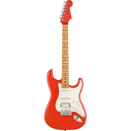 Fender Stratocaster HSS Player Serie Fiesta Red Matching Headstock Maple Neck Edition Limitée - Guitare électrique