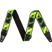 Sangle Guitare Fender Monogrammed Neon Vert Et Jaune