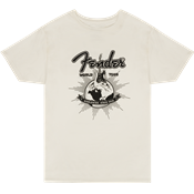 T-shirt Fender Wordl tour vintage white L