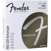 Fender Jeux de cordes acoustiques Fender 80/20 Bronze 70XL 10-48