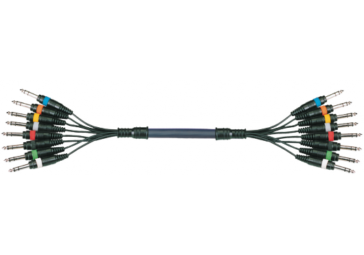 --- DISCONTINUE ---Yellow Cable OC04 - Cable Audio Octopaires 8 Jacks Stéréo Mâle/8 Jacks Stéréo Mâle 5m