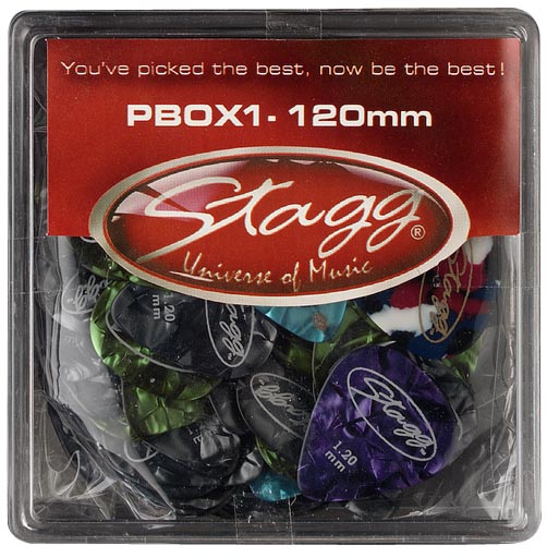 --- DISCONTINUE ---Stagg PBOX1-120 - Boite de 100 mediators celluoides 1.20 mm