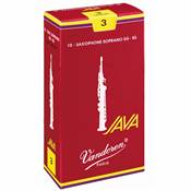 Vandoren SR3025R - Java Filed Red Cut force 2.5 - anches saxophone soprano - boite de 10