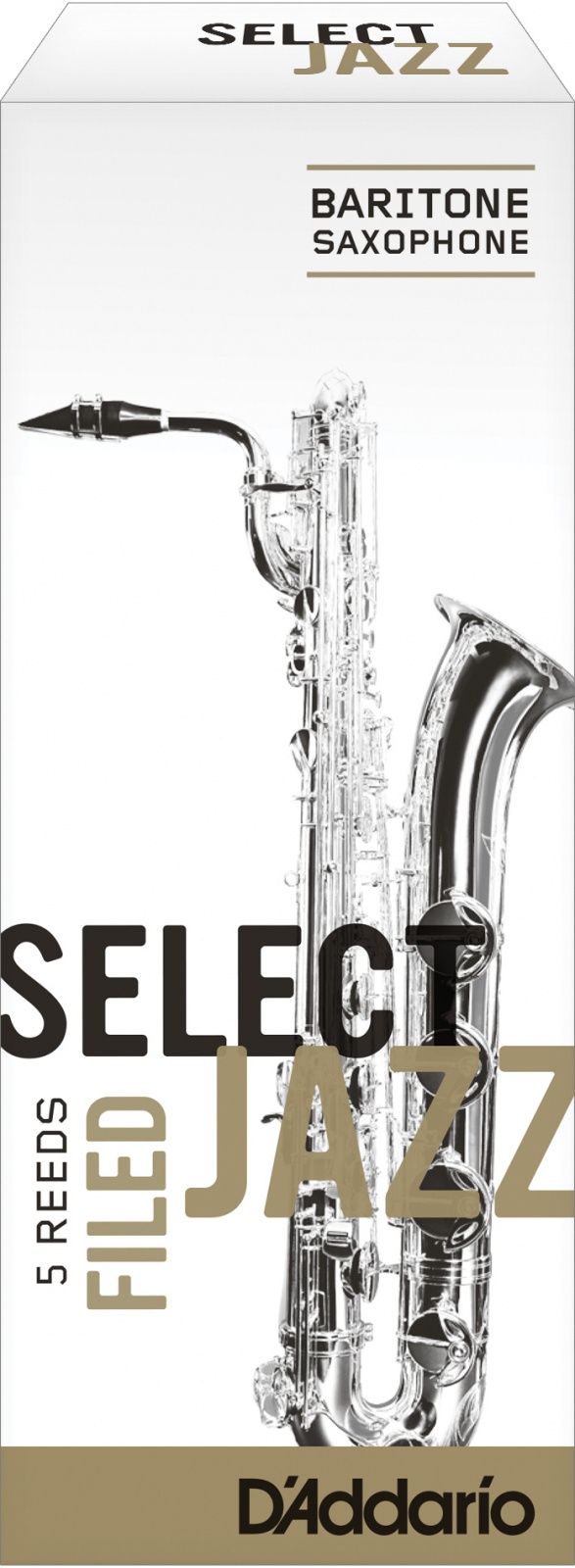 D'Addario Select jazz filed force 2 Medium - boîte de 5 anches pour saxophone baryton