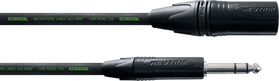 --- DISCONTINUE ---Cordial CRM5MV - câble audio neutrik xlr mâle/jack stéréo 5m