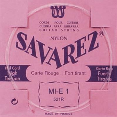 Savarez 521R - mi-1 rouge nylon rect