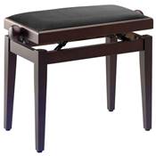 Stagg PB39 WNDM VBK - Banquette de piano noyer foncé assise noir