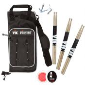 --- DISCONTINUE ---Baguettes batterie Vic Firth 5A avec housse et couteau suisse batteur