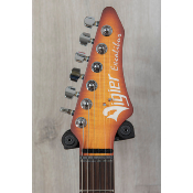 ---discontinué ---Guitare électrique Vigier Ultra Blues mahogany HSS Tremolo Amber mat burst