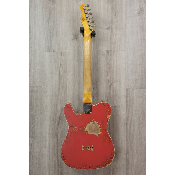 Fender Custom Shop S20 Telecaster Heavy Relic Aged Fiesta Red over 3 Colors Sunburst - Guitare Electrique