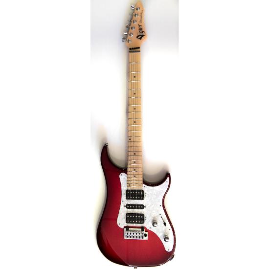 Guitare électrique Vigier Excalibur supra HSH Tremolo, clear red