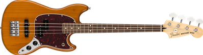 Player Mustang Bass PJ, Pau Ferro, Aged Natural