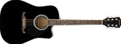 FA-125CE Dreadnought, Walnut Fingerboard, Black