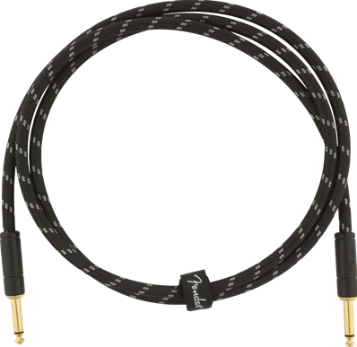 Deluxe Series Instruments Cable, Straight/Straight, 5', Black Tweed