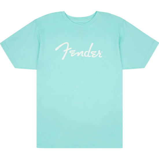 Fender Spaghetti Logo T-Shirt, Daphne Blue, XXL