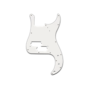 Yellow Parts EZ1106W - Pickguard (Plaque de Protection) Basse Précision Blanche