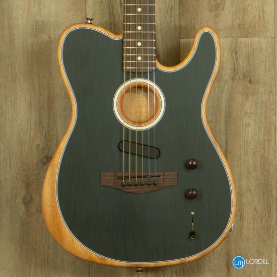 Fender Acoustasonic Player Brushed Black Touche Palissandre - Guitare électrique - électro-acoustique avec Gig Bag Fender