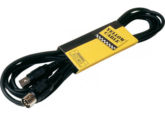 Yellow Cable MD05 - Cable Numérique MIDI DIN 5 Broches Mâle/5 br. Mâle 50cm