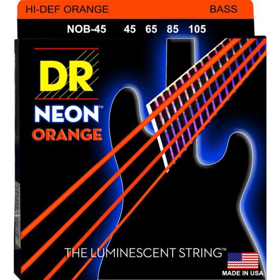 --- DISCONTINUE ---Cordes basse électrique DR Hi-Def orange 45-105