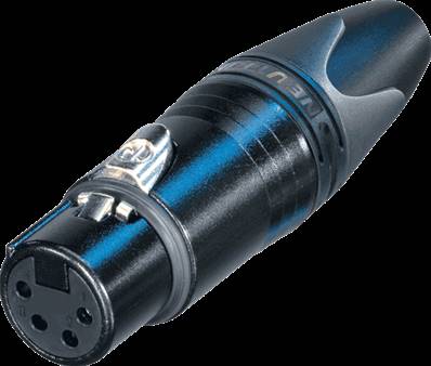 --- DISCONTINUE ---Neutrik NC4FXX-B - xlr f 4 pôles or série xx noir