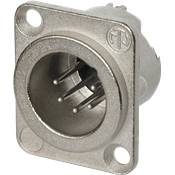 --- DISCONTINUE ---Neutrik NC5MD-LX-B - embase xlr m 5 pôles or dlx